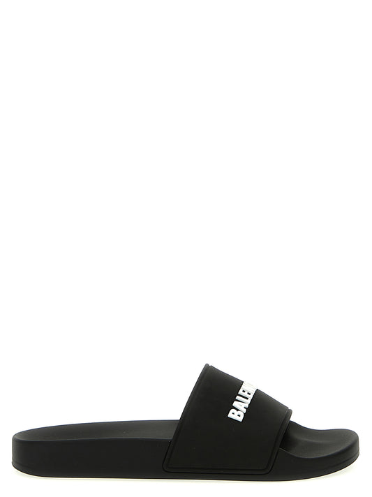 Balenciaga Bicolor Plastic Slides - White/Black, EU40/US10