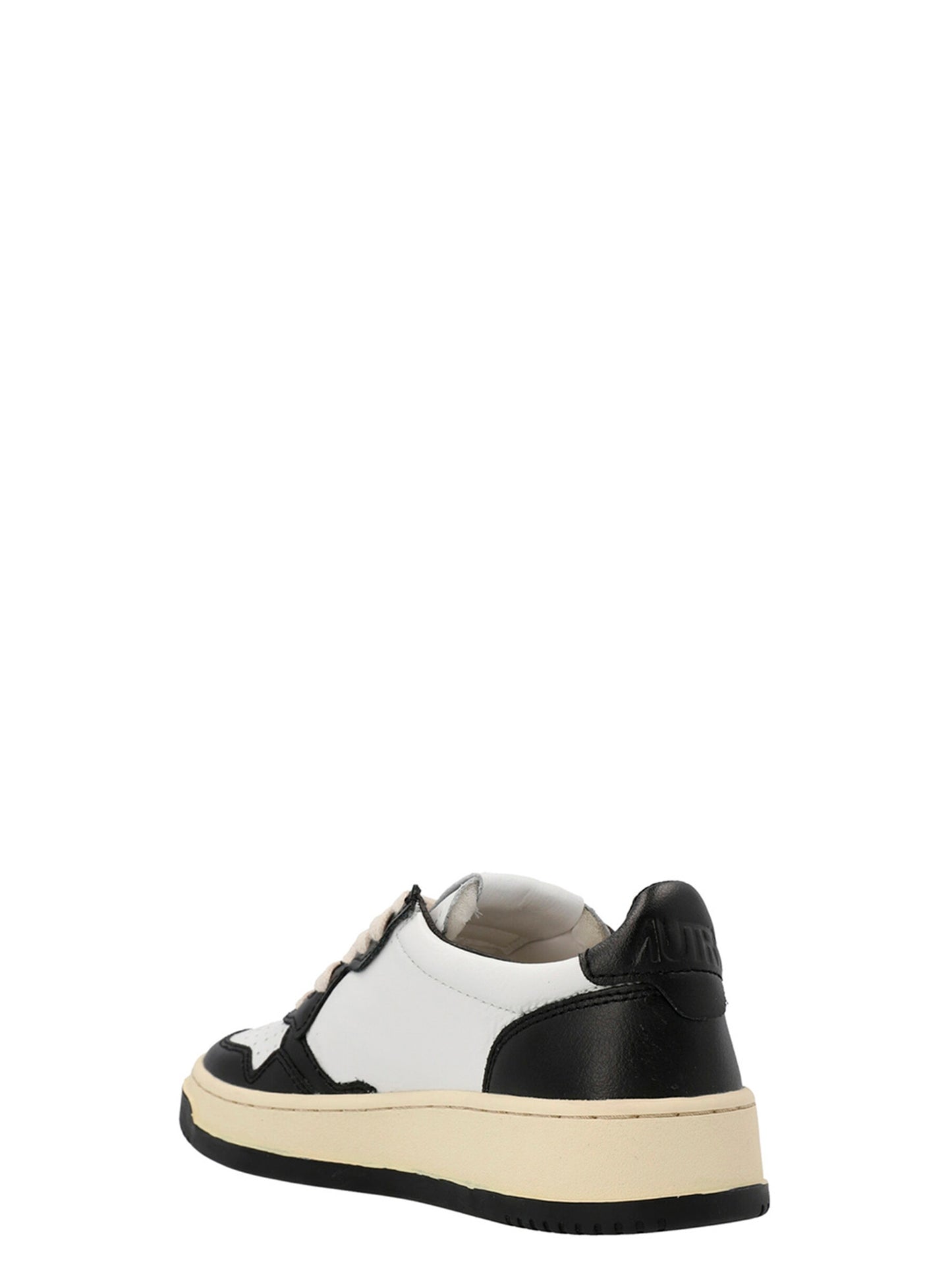 Autry Bicolor Cowhide Low Top Sneakers - White/Black, EU35/US5