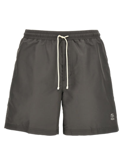 Brunello Cucinelli Gray Polyester Shorts - 3XL