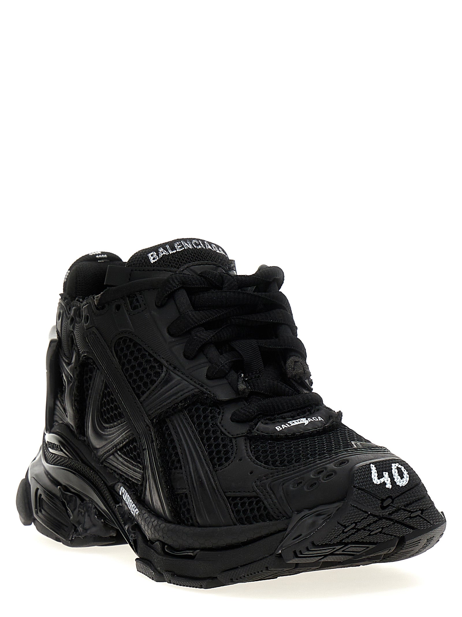 Balenciaga Runner Gradient Black Polyester Athletic Sneakers