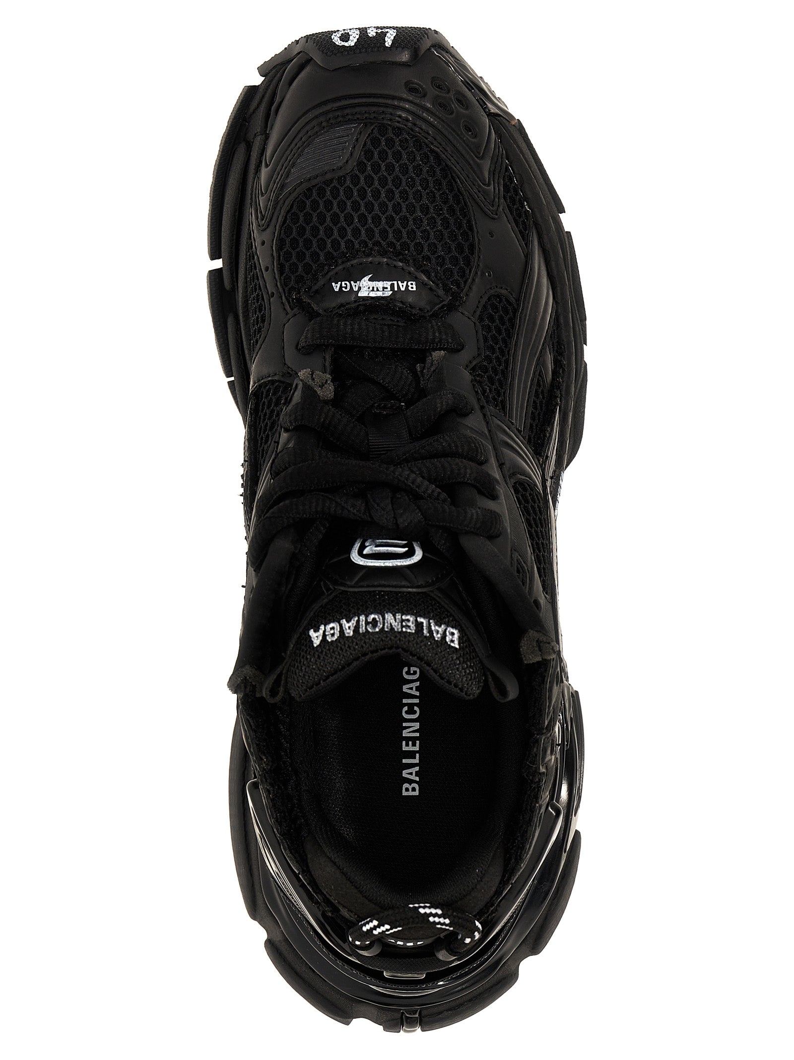 Balenciaga Runner Gradient Black Polyester Athletic Sneakers