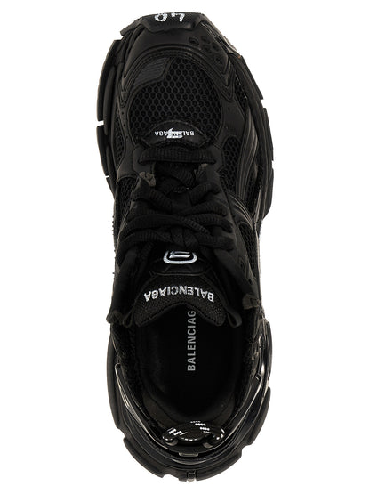 Balenciaga Runner Gradient Black Polyester Athletic Sneakers