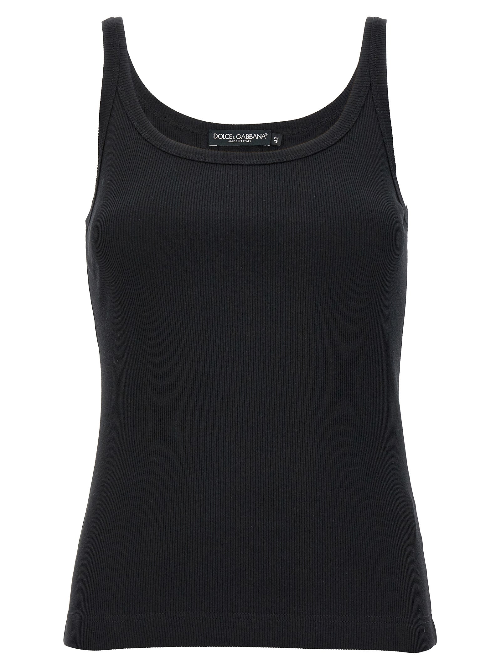 Dolce & Gabbana Black Cotton Tank Top for Women