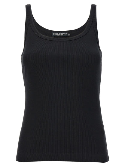 Dolce & Gabbana Black Cotton Tank Top for Women
