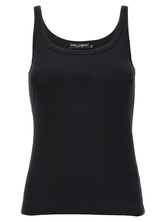 Dolce & Gabbana Black Cotton Tank Top for Women