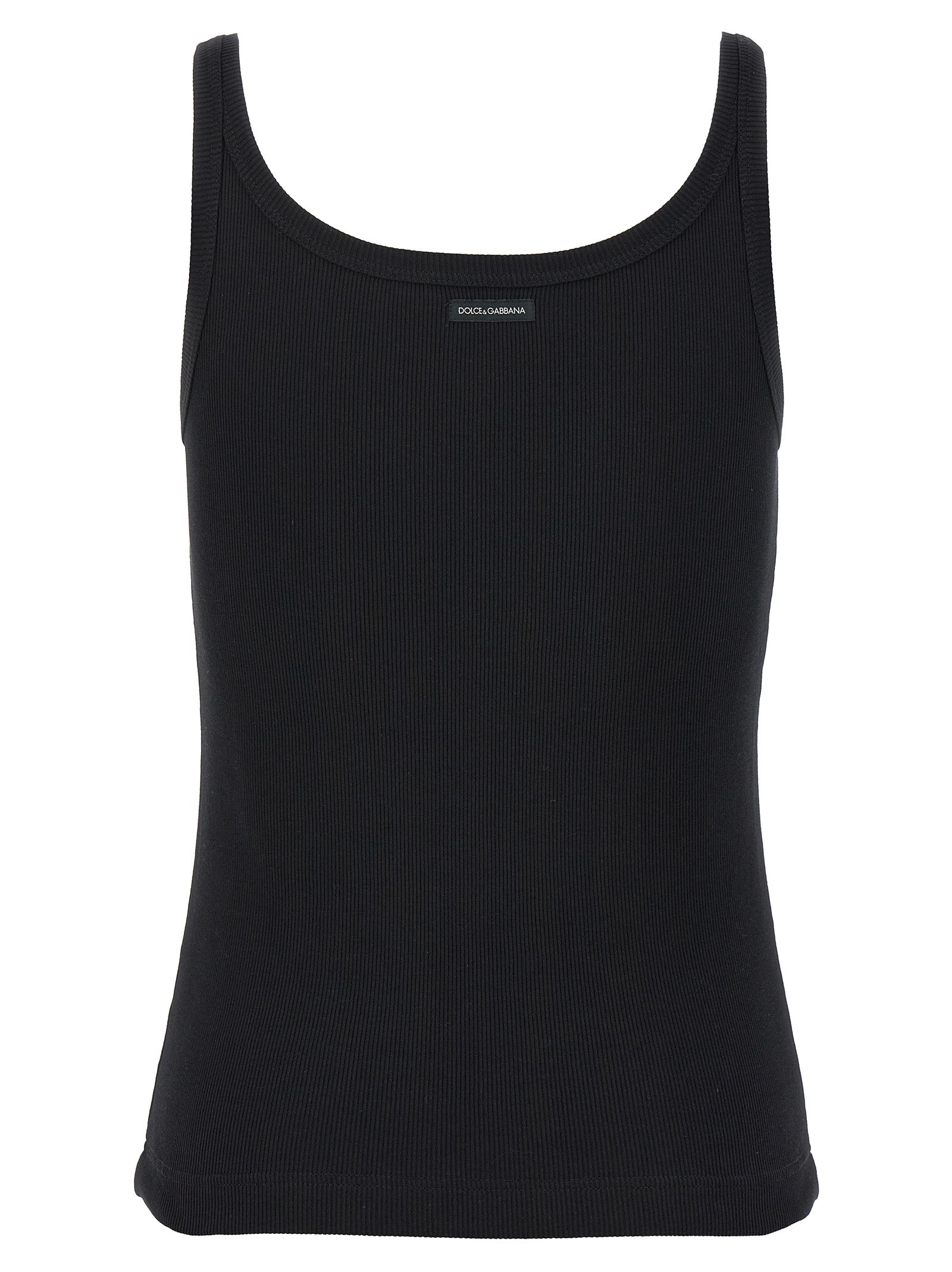 Dolce & Gabbana Black Cotton Tank Top for Women