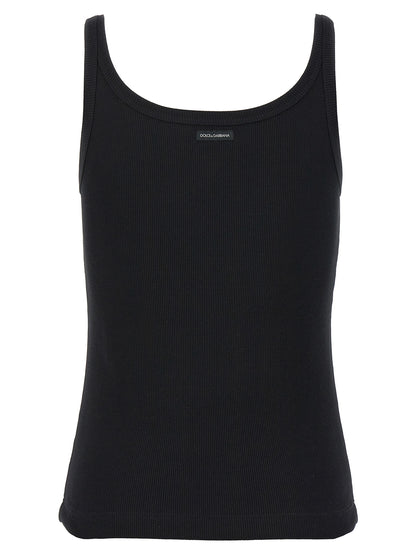 Dolce & Gabbana Black Cotton Tank Top for Women