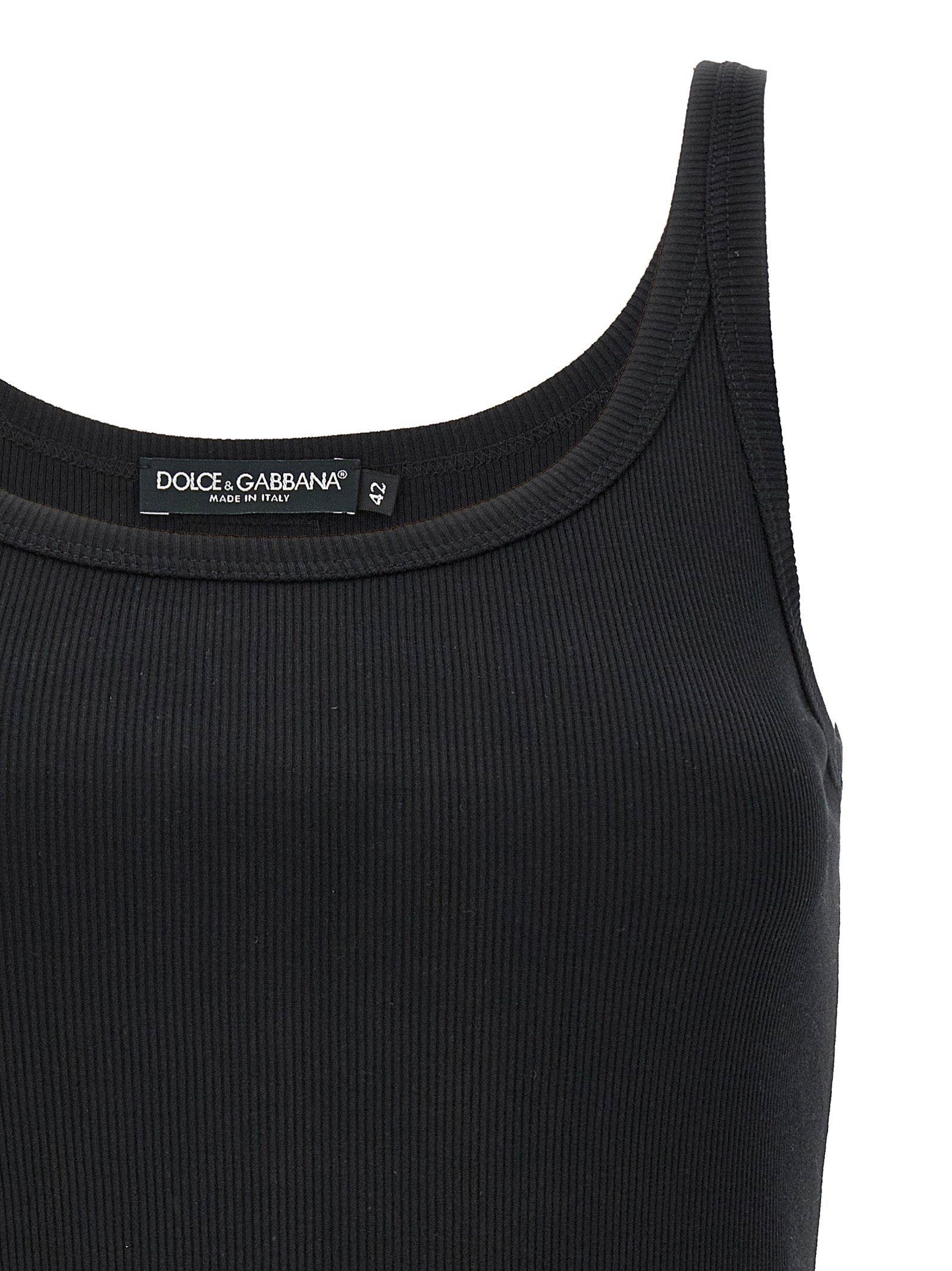 Dolce & Gabbana Black Cotton Tank Top for Women