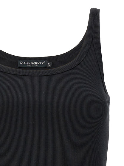 Dolce & Gabbana Black Cotton Tank Top for Women