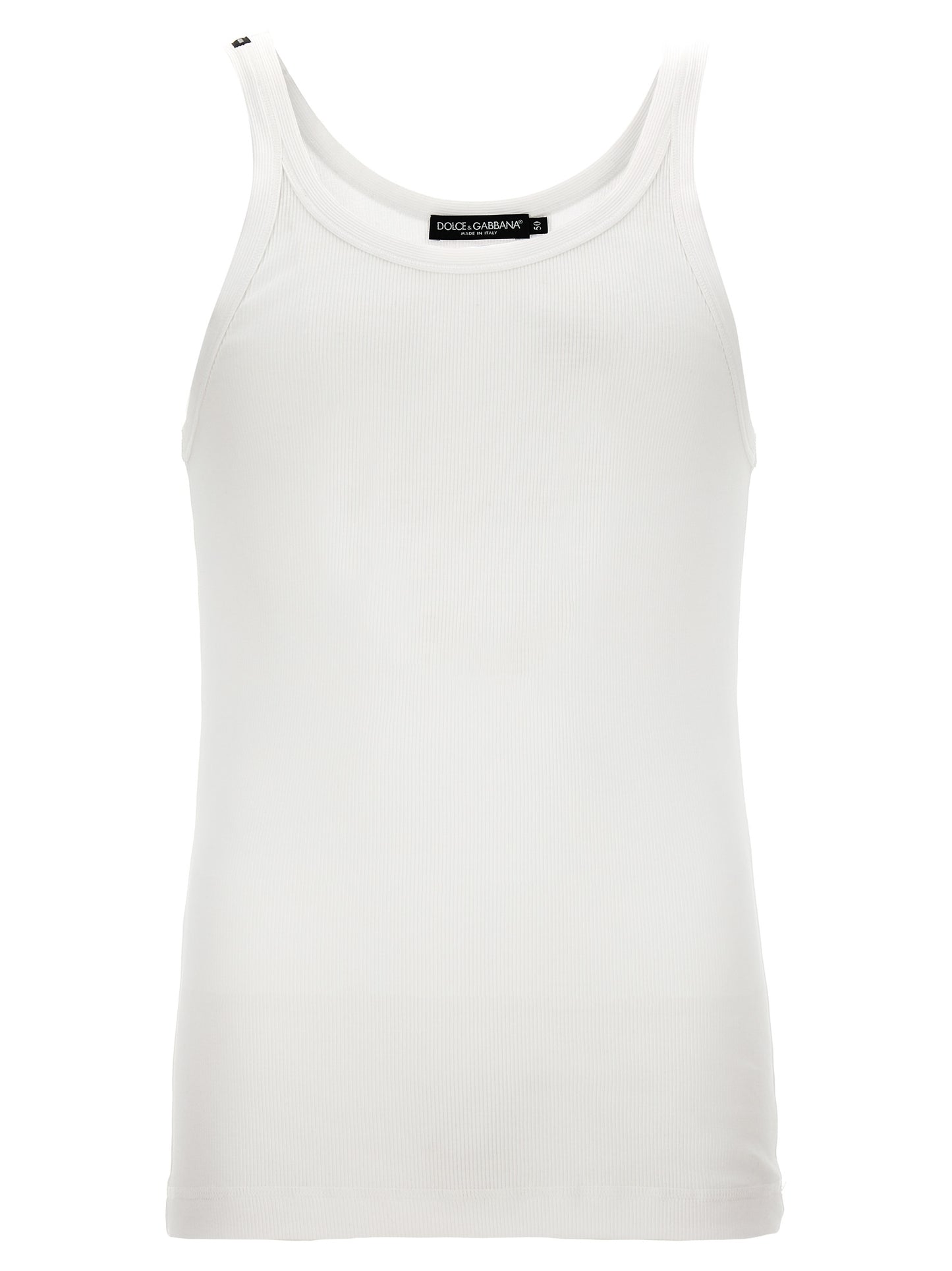 Dolce & Gabbana White Cotton Tank Top for Men - IT50 | L