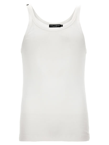 Dolce & Gabbana White Cotton Tank Top for Men - IT50 | L