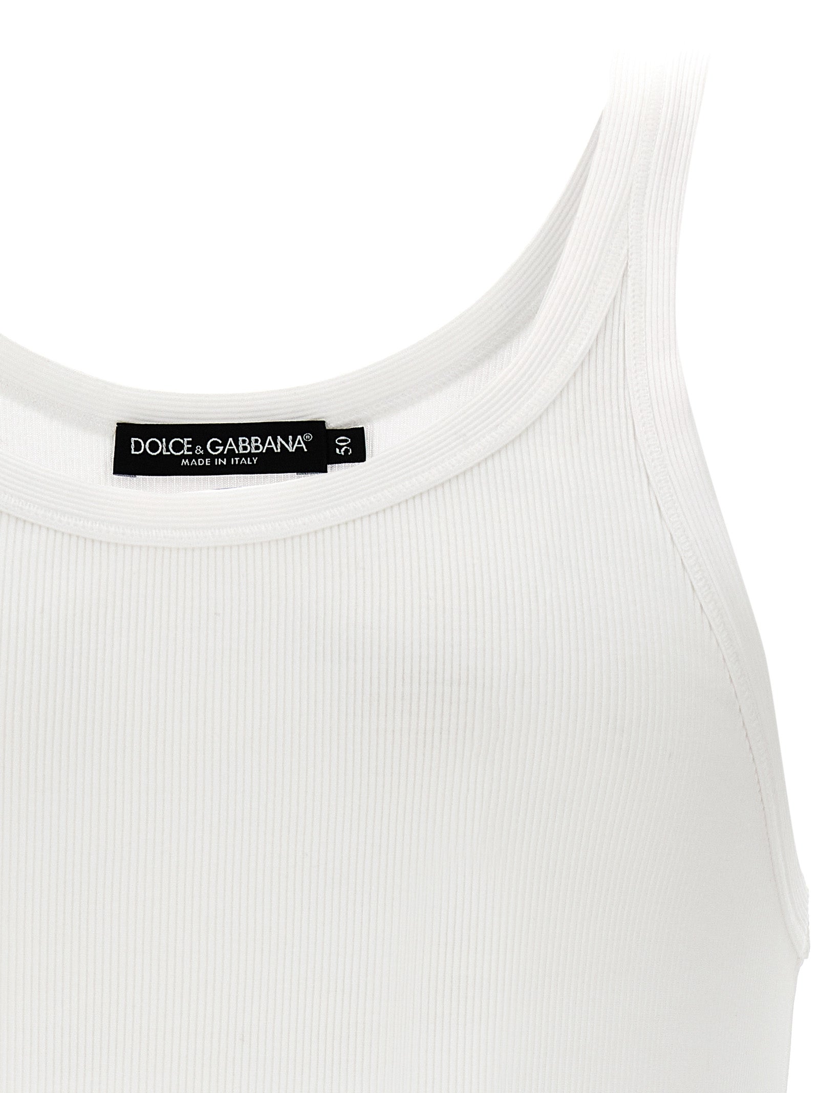 Dolce & Gabbana White Cotton Tank Top for Men - IT50 | L