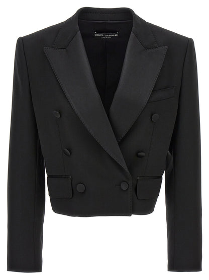 Dolce & Gabbana Black Virgin Wool Blazer
