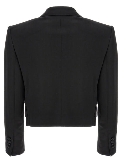 Dolce & Gabbana Black Virgin Wool Blazer