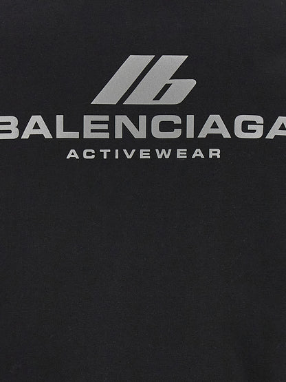 Balenciaga Black Stretch Cotton Hoodie
