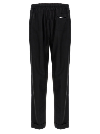 Dolce & Gabbana Black Virgin Wool Casual Pants