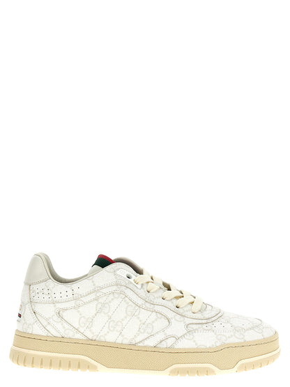 Gucci White 'Re-Web' Sneakers