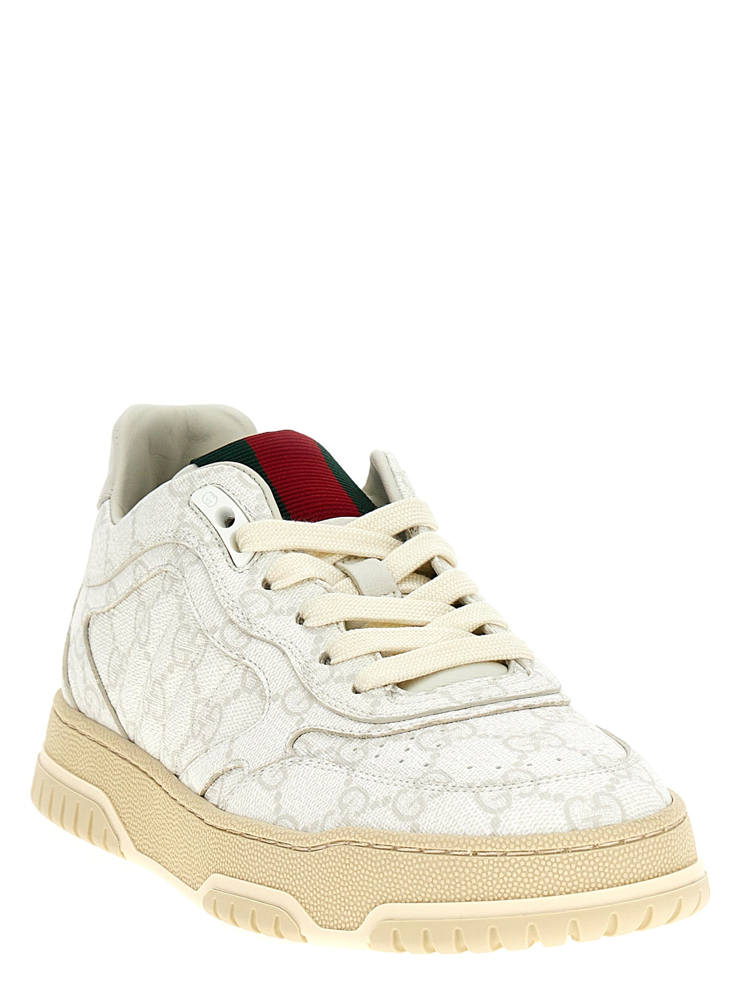 Gucci White 'Re-Web' Sneakers