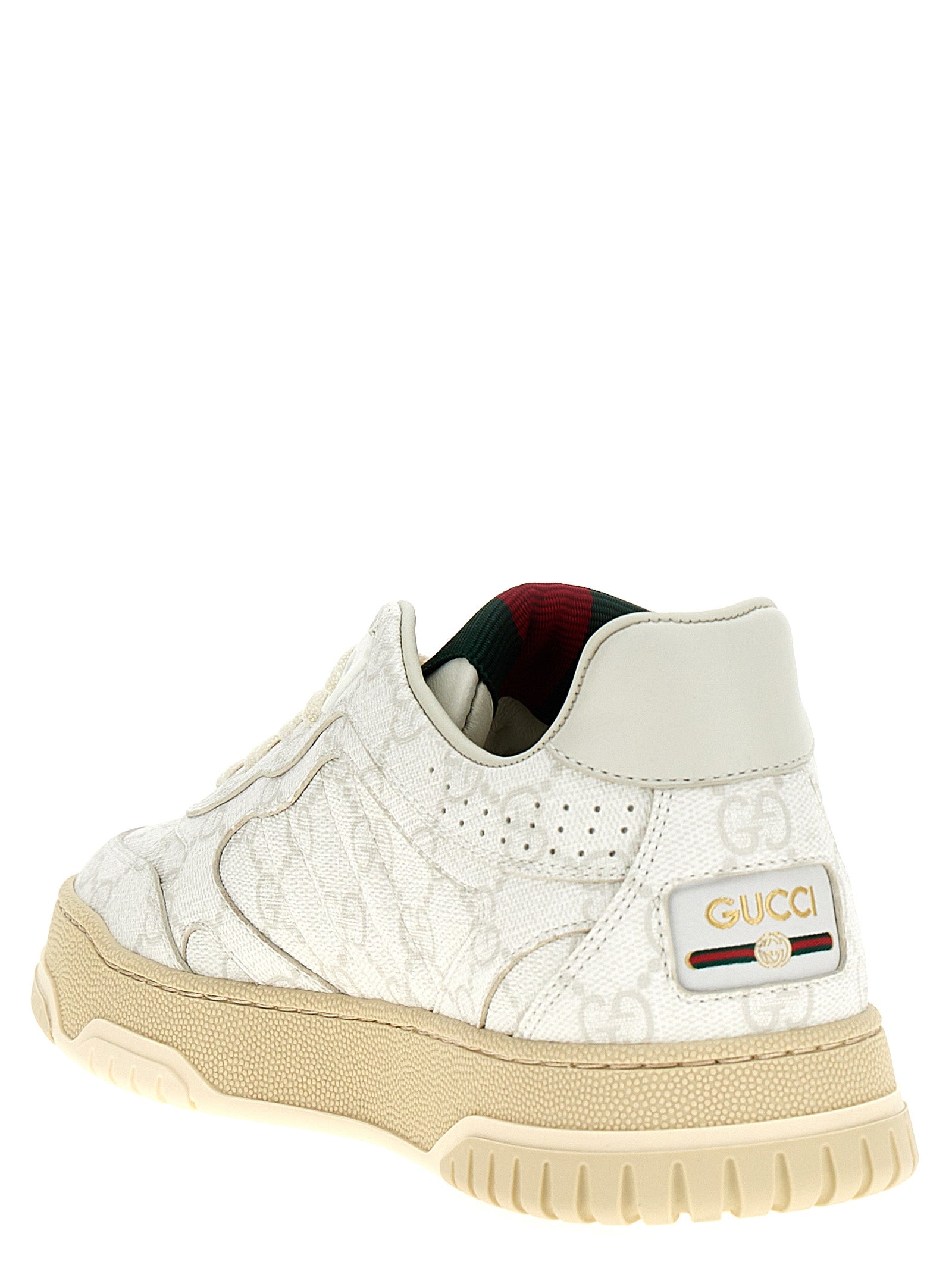 Gucci White 'Re-Web' Sneakers