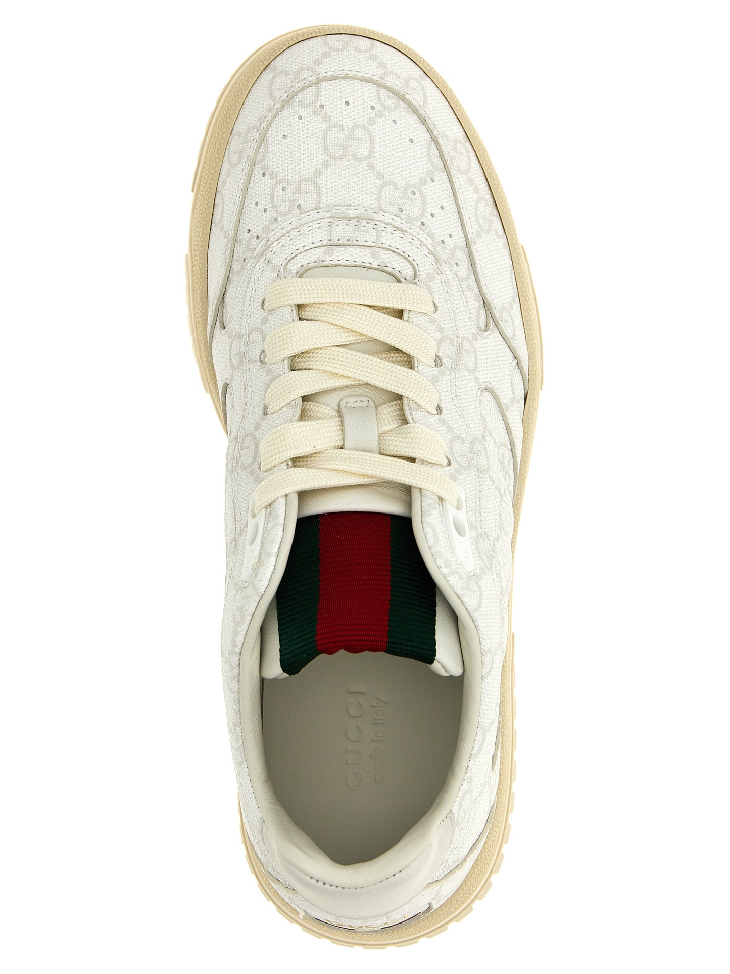 Gucci White 'Re-Web' Sneakers