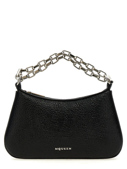 Alexander McQueen T-Bar Mini Handbag in Black Lamb Leather