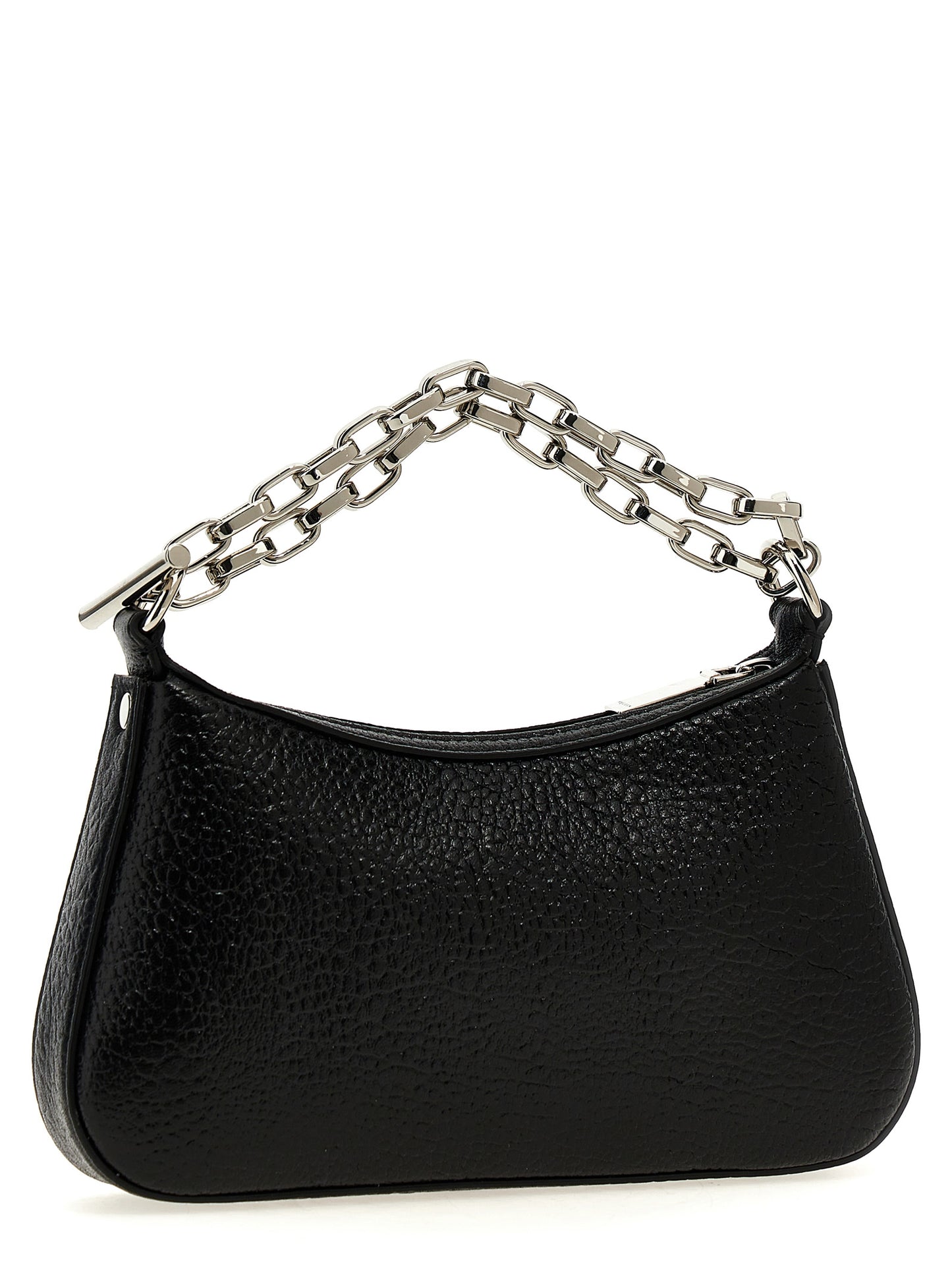 Alexander McQueen T-Bar Mini Handbag in Black Lamb Leather