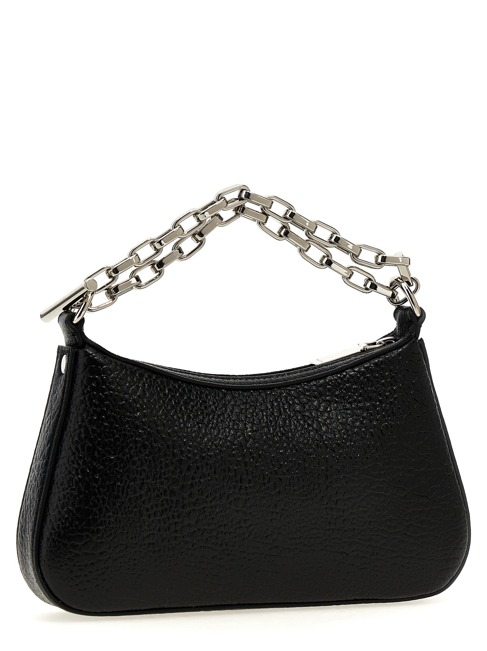Alexander McQueen T-Bar Mini Handbag in Black Lamb Leather