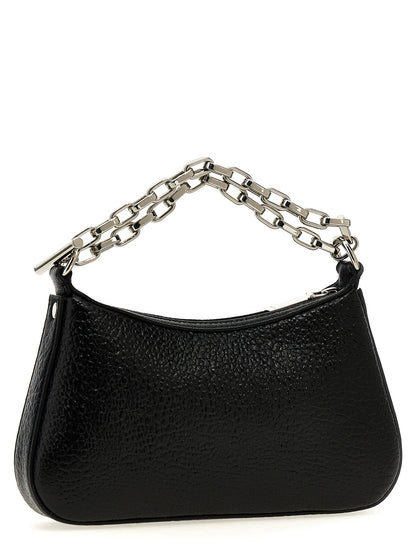 Alexander McQueen T-Bar Mini Handbag in Black Lamb Leather