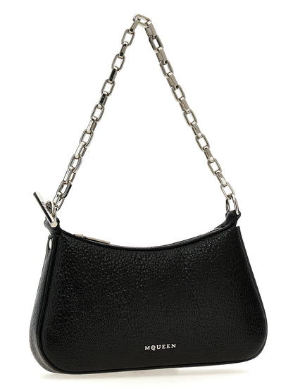 Alexander McQueen T-Bar Mini Handbag in Black Lamb Leather