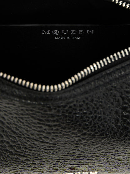 Alexander McQueen T-Bar Mini Handbag in Black Lamb Leather