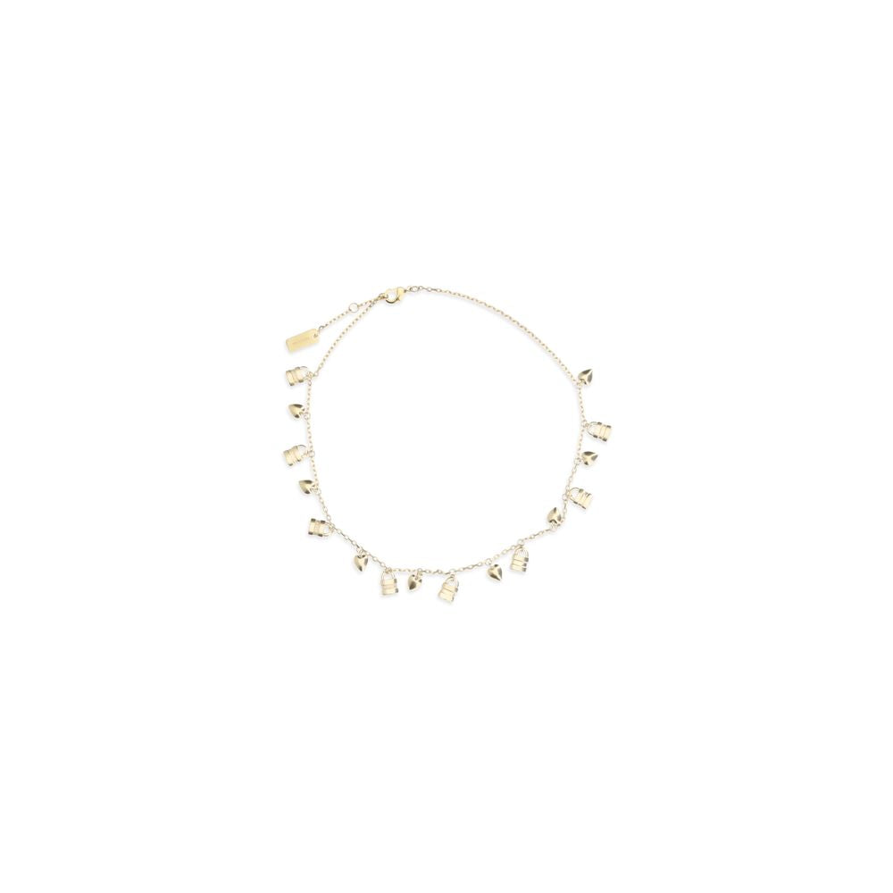 Chloé Gold Brass Mini Paddington Necklace