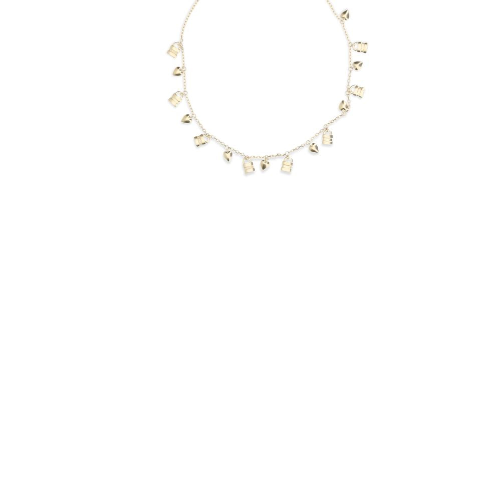 Chloé Gold Brass Mini Paddington Necklace