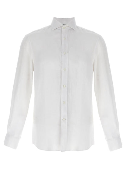 Brunello Cucinelli White Linen Blouse