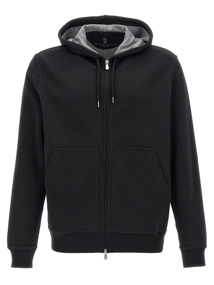 Brunello Cucinelli Black Cotton Sweatshirt