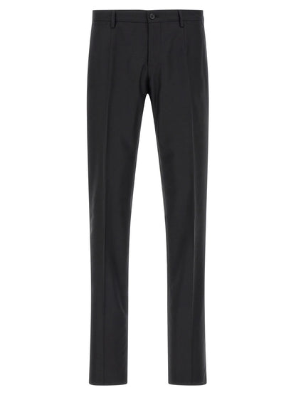 Dolce & Gabbana Black Virgin Wool Two-Piece Suit