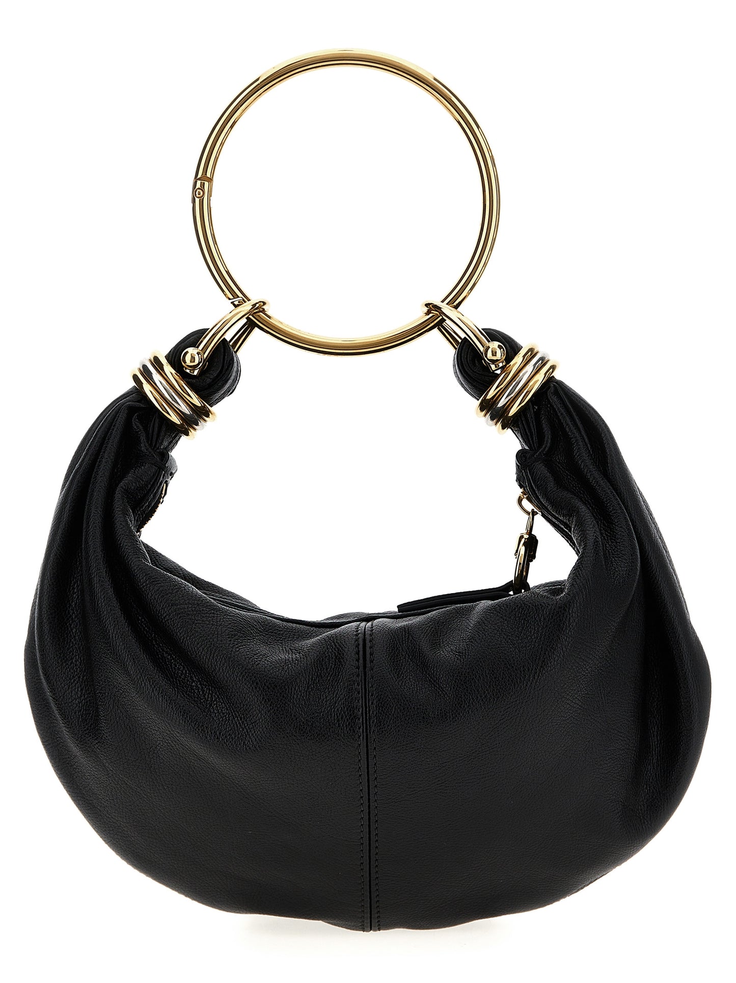 Chloé Bracelet Hobo Piccola Handbag in Black Calfskin