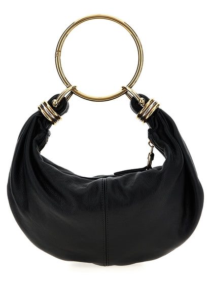 Chloé Bracelet Hobo Piccola Handbag in Black Calfskin