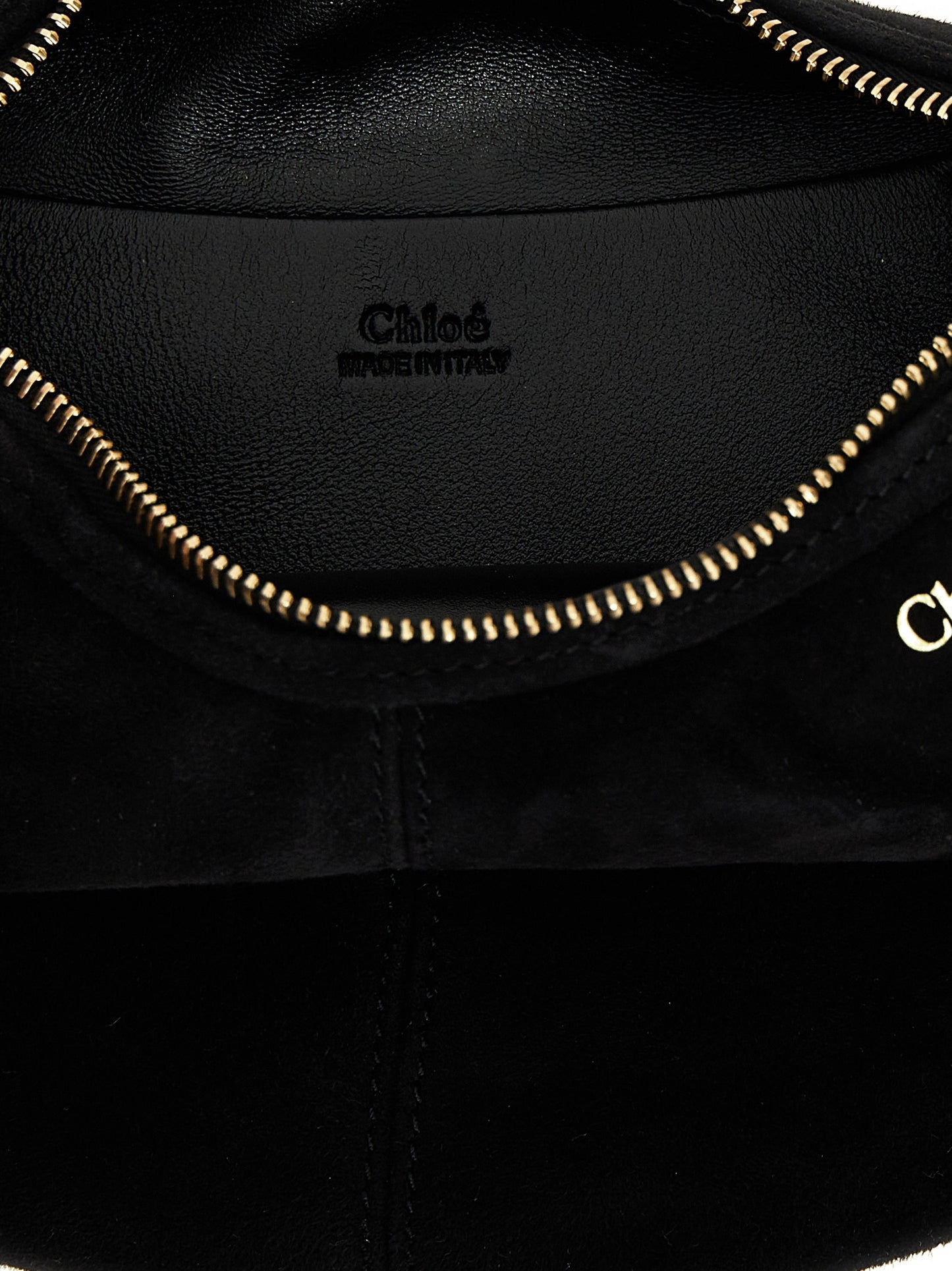 Chloé Bracelet Hobo Mini Handbag in Black Goatskin