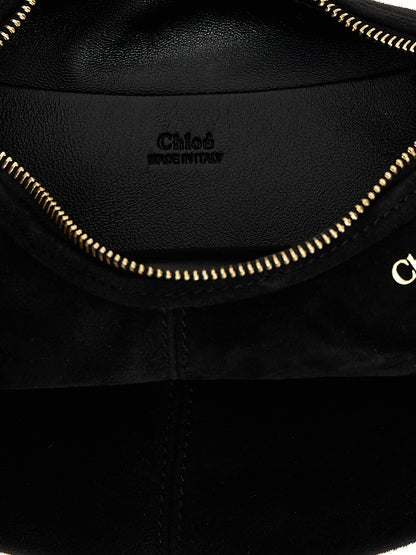 Chloé Bracelet Hobo Mini Handbag in Black Goatskin