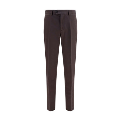 Brunello Cucinelli Brown Cotton Dyed Cotton Trousers for Men