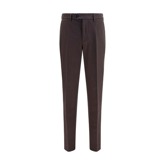 Brunello Cucinelli Brown Cotton Dyed Cotton Trousers for Men