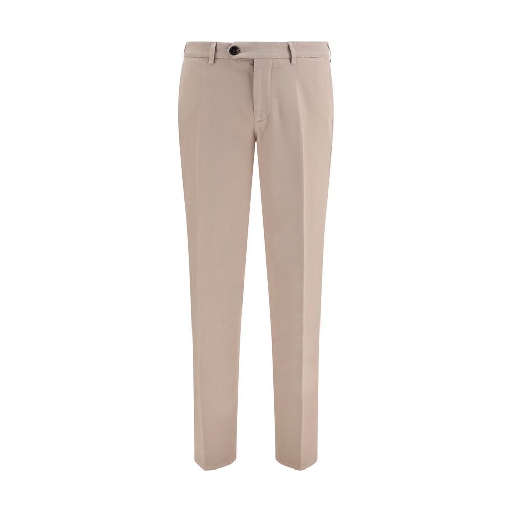 Brunello Cucinelli Beige Cotton Dyed Cotton Trousers for Men