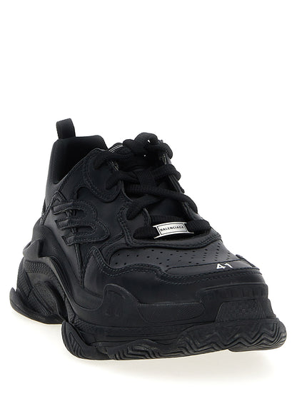 Balenciaga Triple S Sporty Black Polyethylene Athletic Sneakers EU45/US12