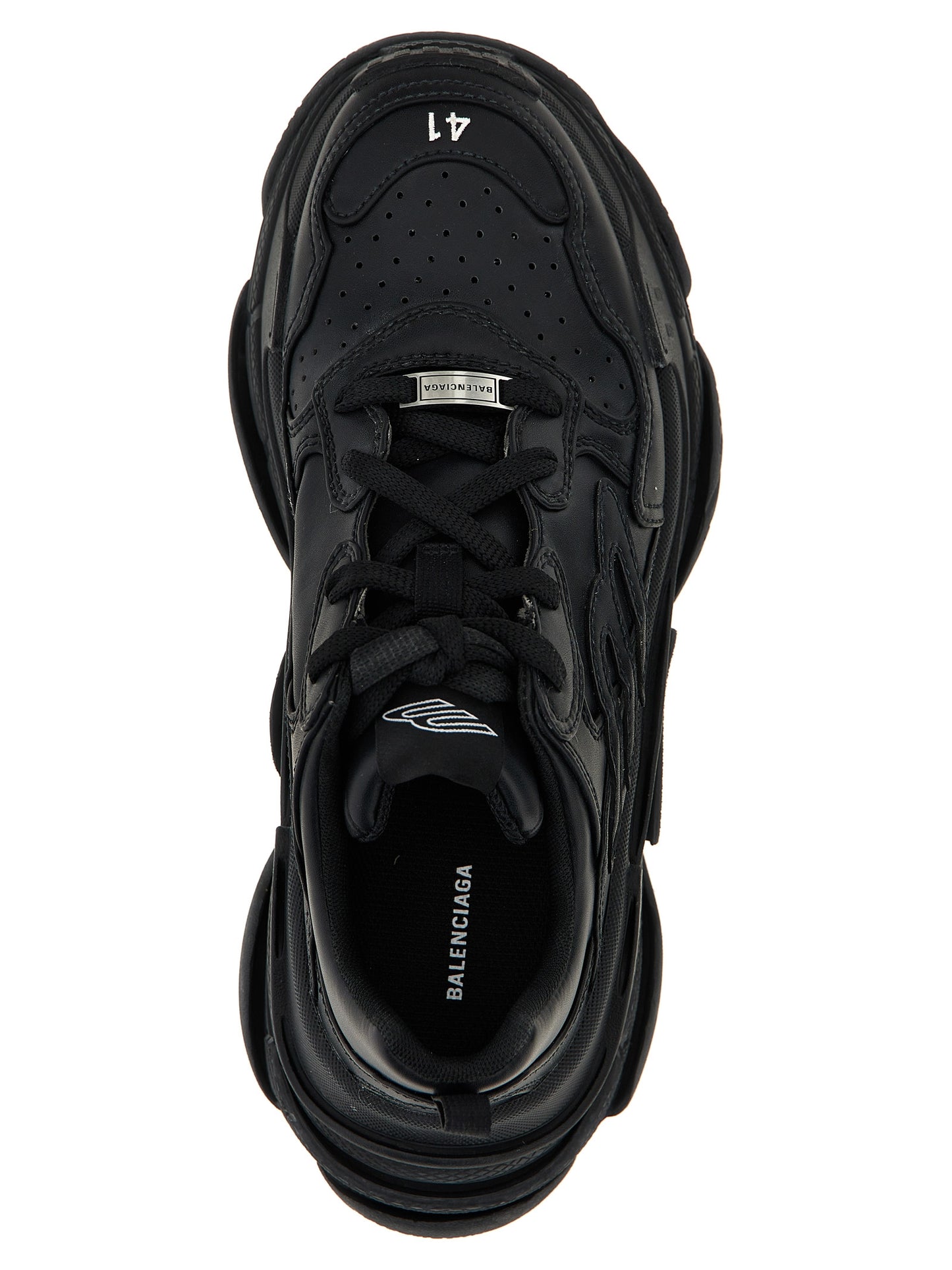 Balenciaga Triple S Sporty Black Polyethylene Athletic Sneakers EU45/US12