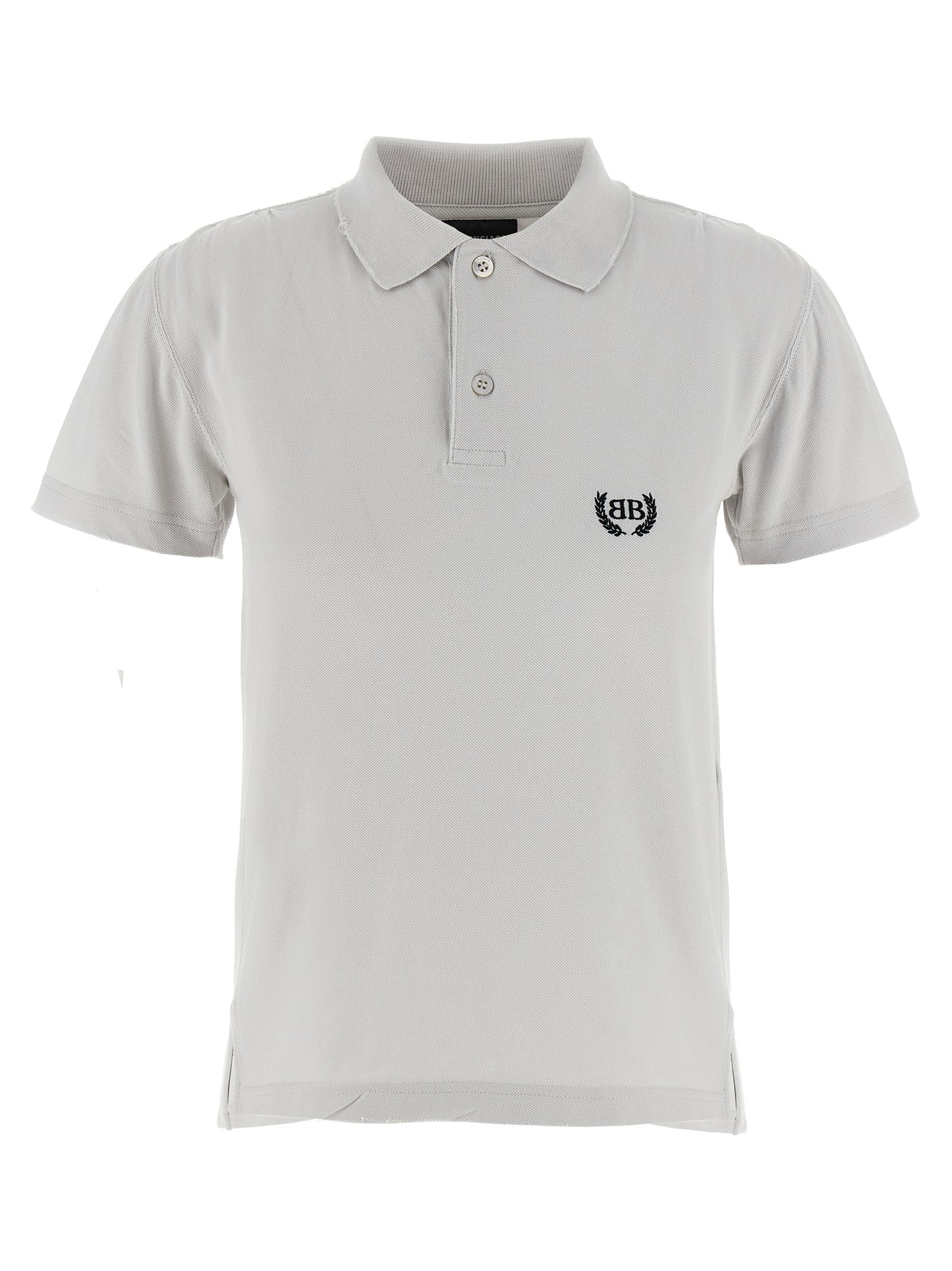 Balenciaga Gray Cotton Piqué Polo Shirt
