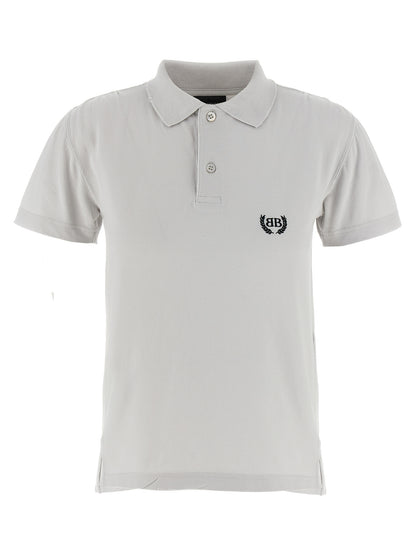 Balenciaga Gray Cotton Piqué Polo Shirt