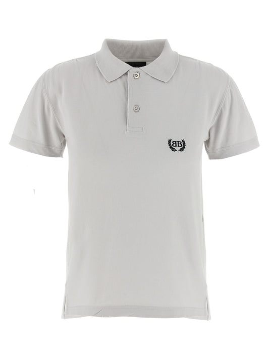 Balenciaga Gray Cotton Piqué Polo Shirt