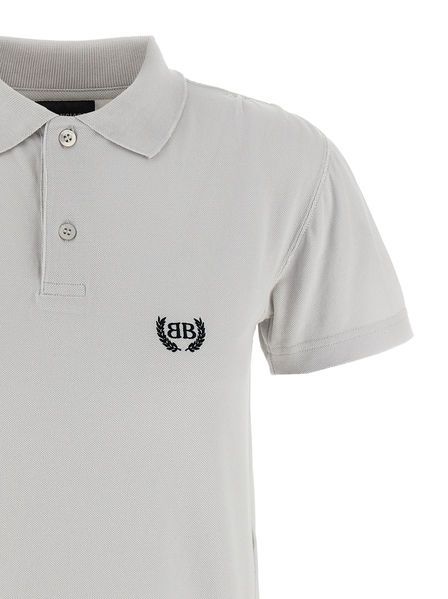 Balenciaga Gray Cotton Piqué Polo Shirt
