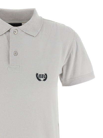 Balenciaga Gray Cotton Piqué Polo Shirt