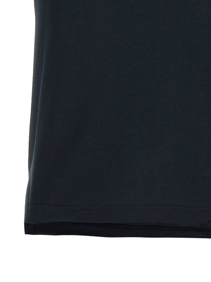 Balenciaga Piqué Delavé Cotton Polo Shirt - Blue